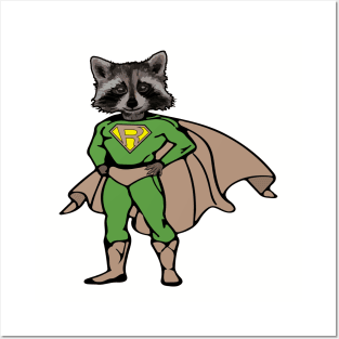 Super Raccoon Posters and Art